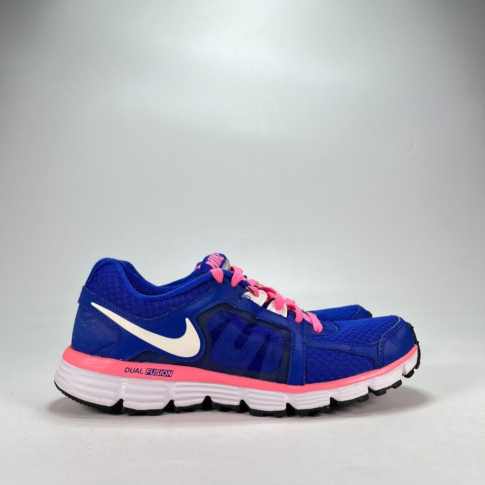 Nike Dual Fusion ST2 Blue Pink Athletic Running Shoes 454240-416 Women's Size 8